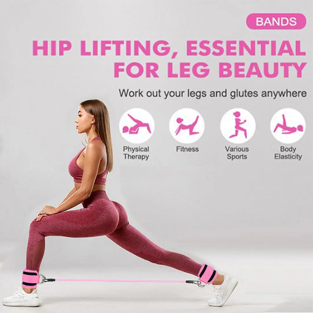 Athletic Training Resistance Bands, 5-Pack Adjustable TPE Ankle Bands with Comfortable Grip – Workout Equipment for Home Gym Equipment, Leg and Hip Training for Women and Men, Exercise Equipment,Sohochic