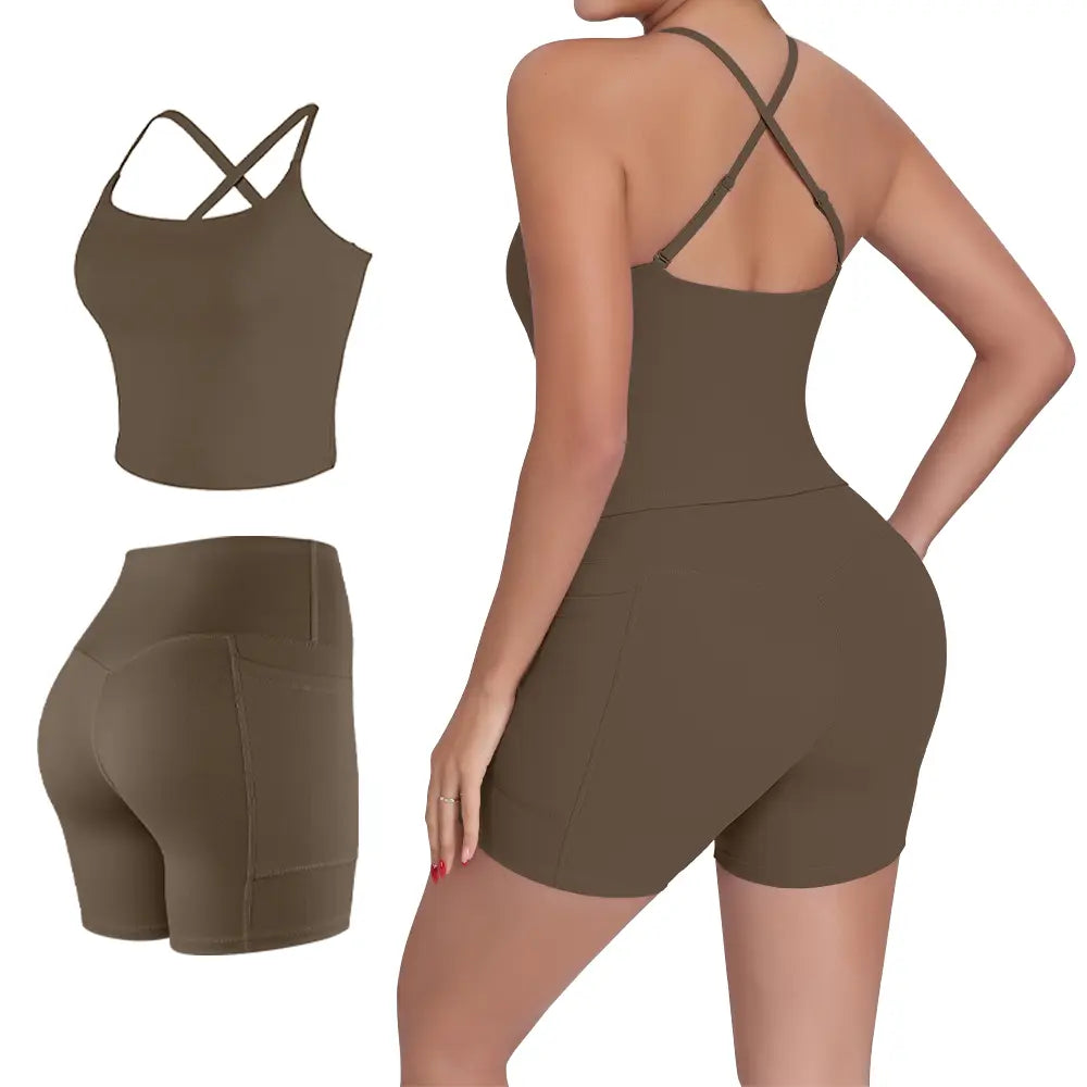 【FREE 3-DAY Shipping】2/3/4-Piece Workout Set S-2XL - Longline Sports Bra + Side Pockets Leggings/Shorts + Full Concealed Zip Jacket with Collar Shield – Women’S Yoga Outfit Activewear for Gym Running Training Lightweight Compression Sportswear