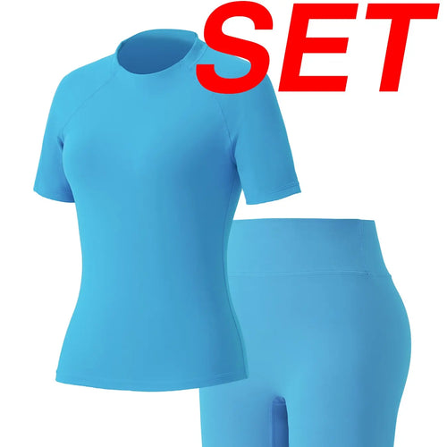 Uncia Active Women'S 2-Piece Tracksuit Set - Seamless-Free Shorts, Raglan Sleeves Tee with Flat Tummy & Glute-Lifting Fit, Workout Gym Matching Sets for Outdoor Yoga, 2 Piece Sets, Workout Sets for Women Summerwins Try It,Sohochic