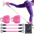 Athletic Training Resistance Bands, 5-Pack Adjustable TPE Ankle Bands with Comfortable Grip – Workout Equipment for Home Gym Equipment, Leg and Hip Training for Women and Men, Exercise Equipment,Sohochic