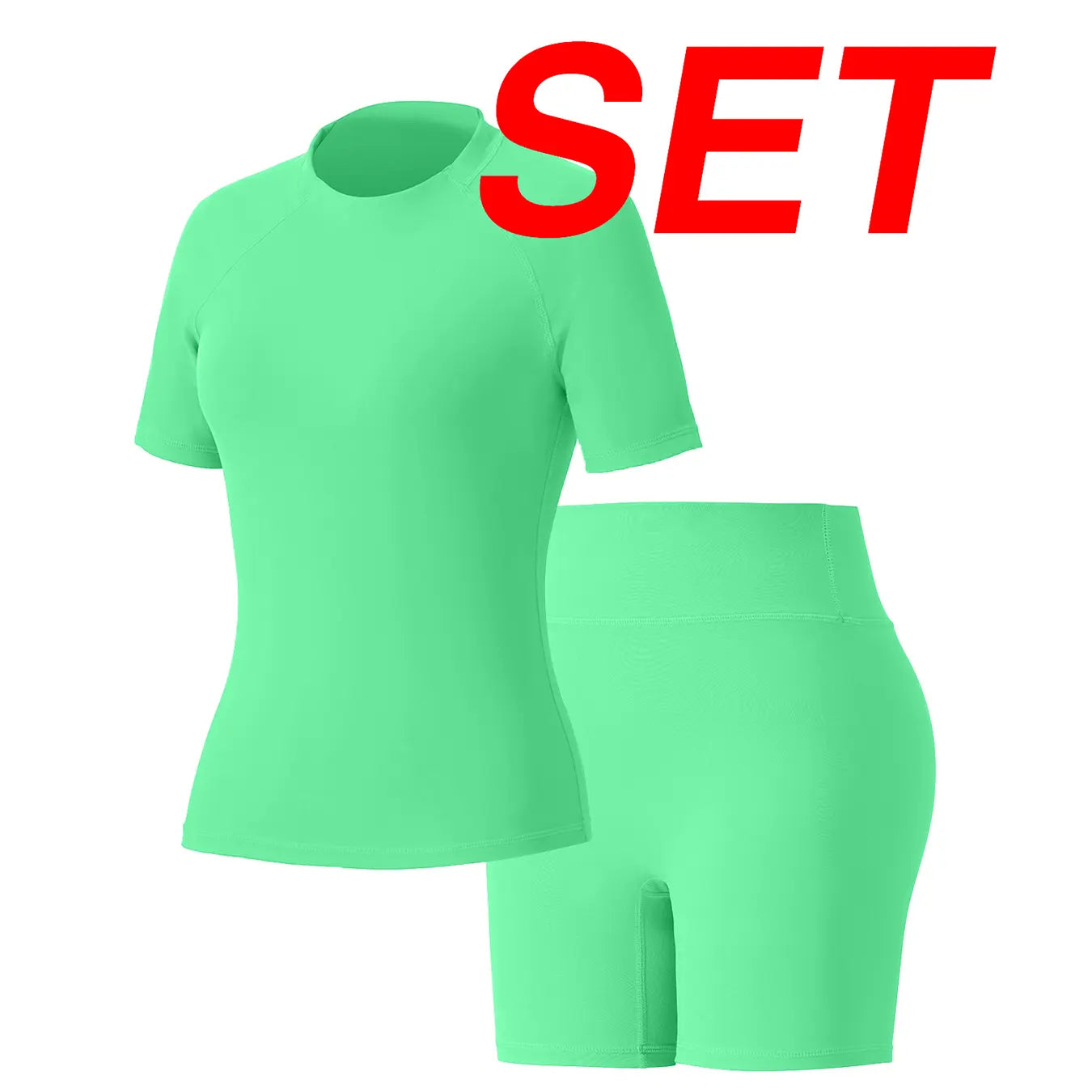 Uncia Active Women'S 2-Piece Tracksuit Set - Seamless-Free Shorts, Raglan Sleeves Tee with Flat Tummy & Glute-Lifting Fit, Workout Gym Matching Sets for Outdoor Yoga, 2 Piece Sets, Workout Sets for Women Summerwins Try It,Sohochic