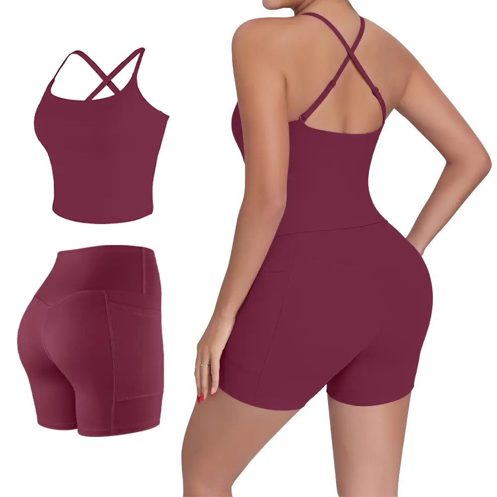 【FREE 3-DAY Shipping】2/3/4-Piece Workout Set S-2XL - Longline Sports Bra + Side Pockets Leggings/Shorts + Full Concealed Zip Jacket with Collar Shield – Women’S Yoga Outfit Activewear for Gym Running Training Lightweight Compression Sportswear