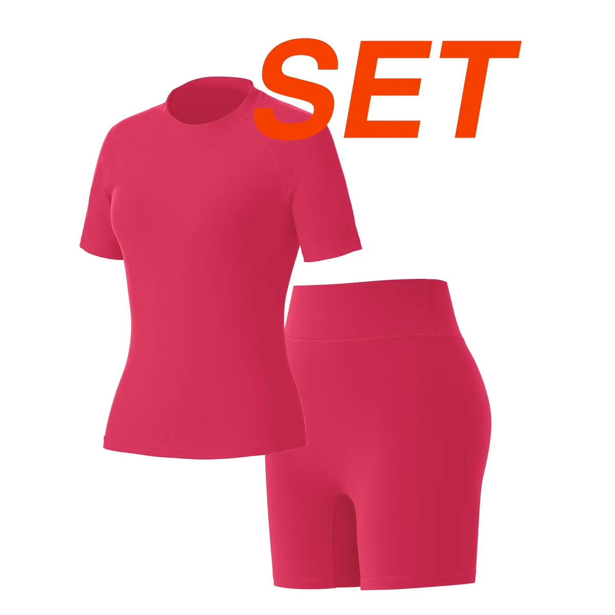 Uncia Active Women'S 2-Piece Tracksuit Set - Seamless-Free Shorts, Raglan Sleeves Tee with Flat Tummy & Glute-Lifting Fit, Workout Gym Matching Sets for Outdoor Yoga, 2 Piece Sets, Workout Sets for Women Summerwins Try It,Sohochic
