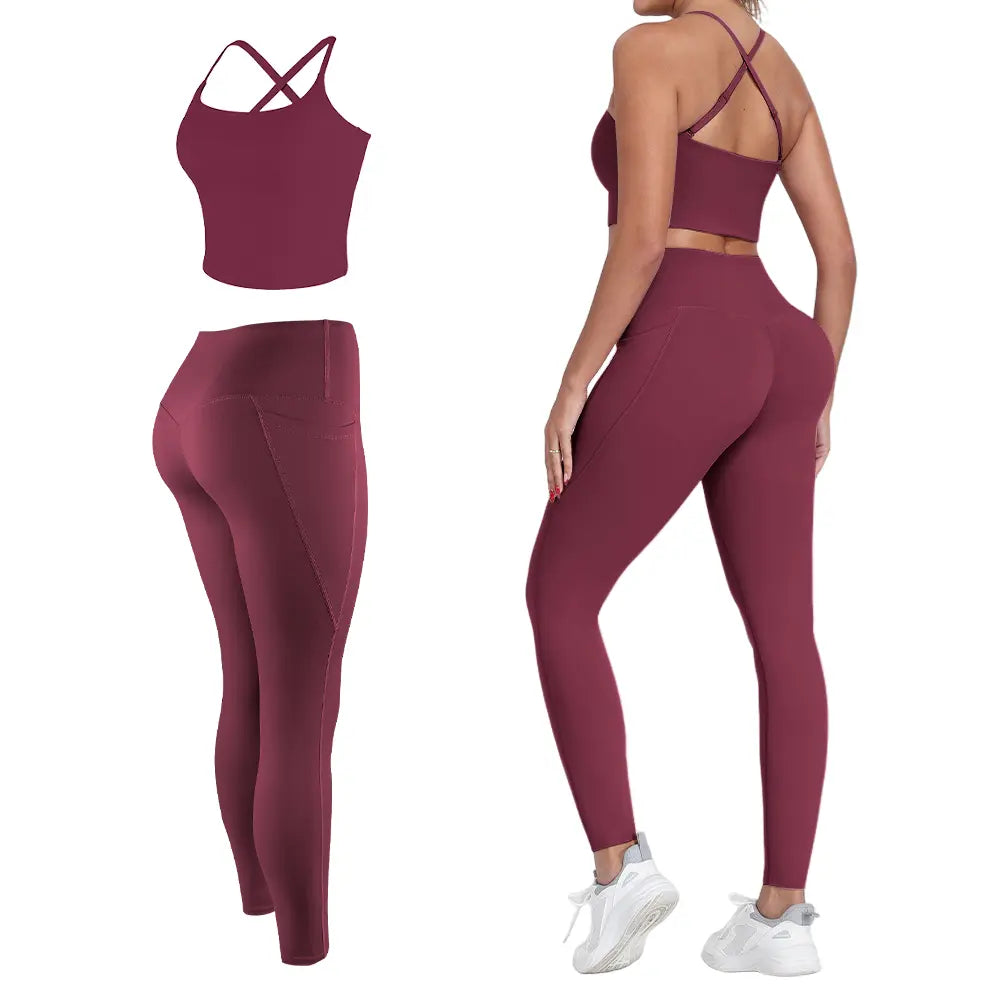 【FREE 3-DAY Shipping】2/3/4-Piece Workout Set S-2XL - Longline Sports Bra + Side Pockets Leggings/Shorts + Full Concealed Zip Jacket with Collar Shield – Women’S Yoga Outfit Activewear for Gym Running Training Lightweight Compression Sportswear