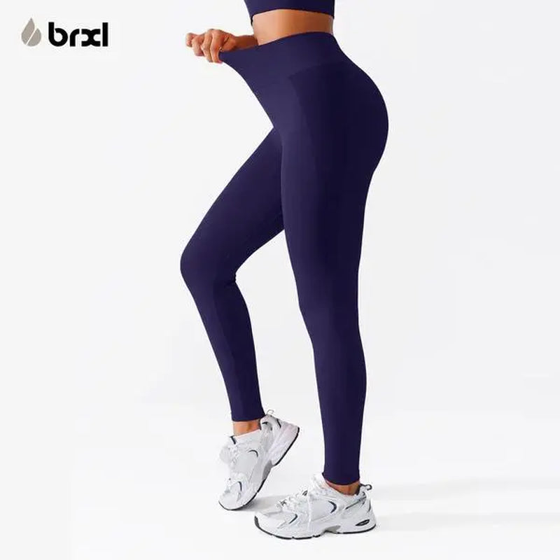 BRXL Brxlgrit Seamless High Waisted Tummy Control Yoga Pants Long Pants Gym Outfits Women Sports Tight Comfortable Fit Versatile Style for Gym Workout Four Season Leggings Spring Edition-Love,Back to School,Back to School Haul,Sohochic