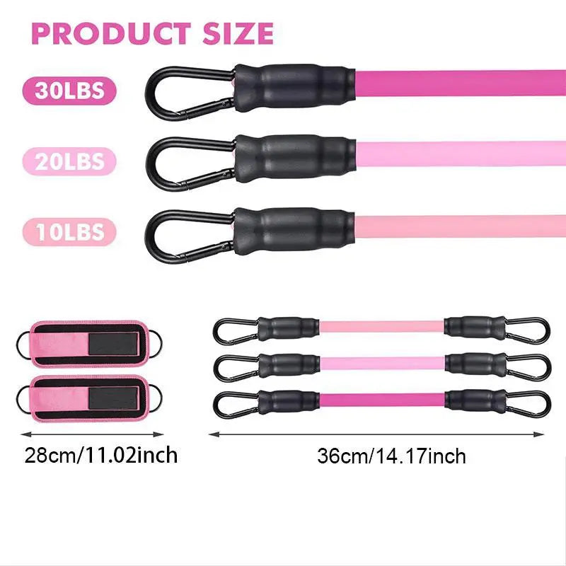 Athletic Training Resistance Bands, 5-Pack Adjustable TPE Ankle Bands with Comfortable Grip – Workout Equipment for Home Gym Equipment, Leg and Hip Training for Women and Men, Exercise Equipment,Sohochic