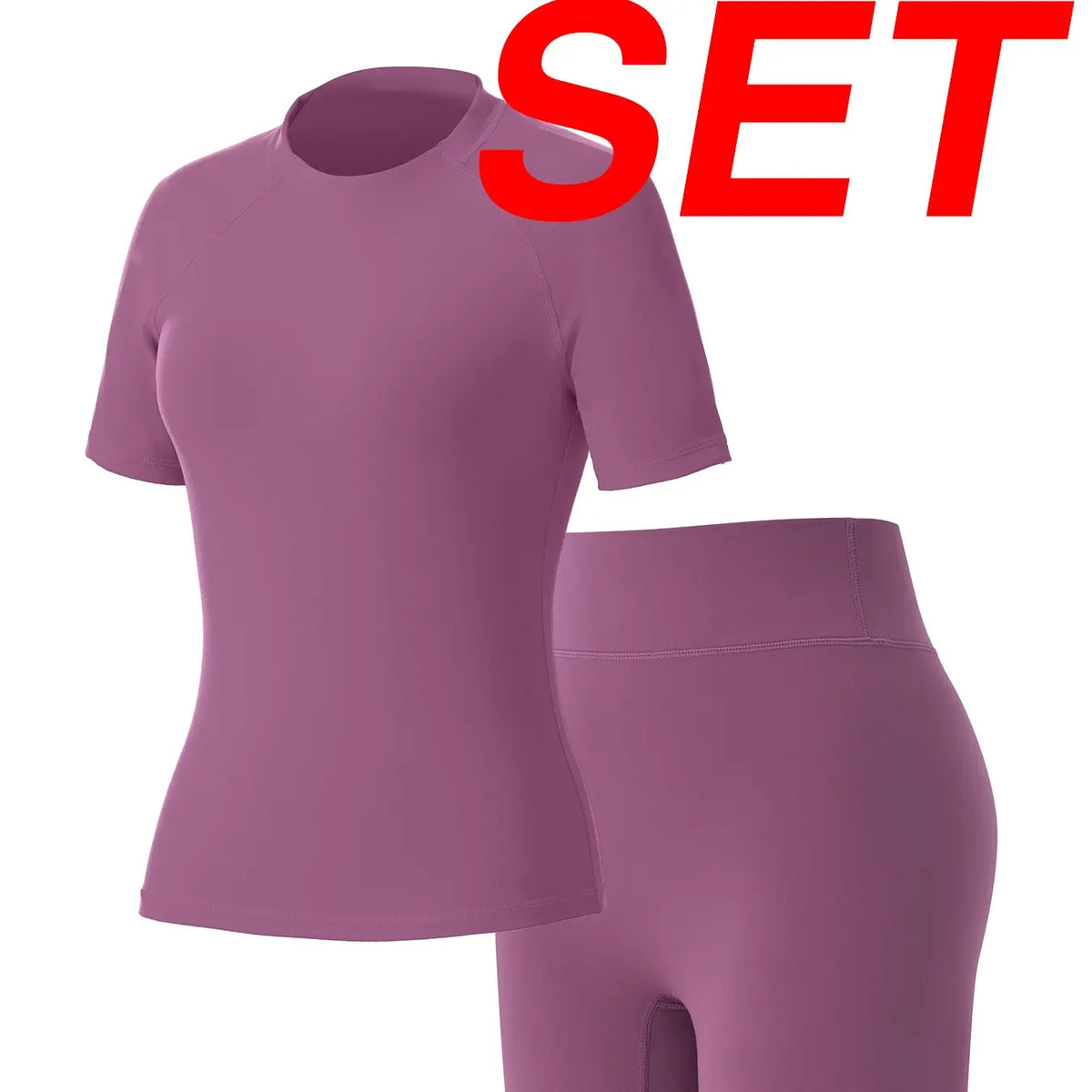 Uncia Active Women'S 2-Piece Tracksuit Set - Seamless-Free Shorts, Raglan Sleeves Tee with Flat Tummy & Glute-Lifting Fit, Workout Gym Matching Sets for Outdoor Yoga, 2 Piece Sets, Workout Sets for Women Summerwins Try It,Sohochic